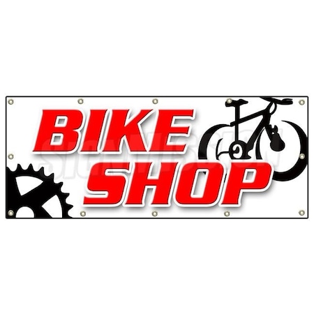 Signmission BIKE SHOP BANNER SIGN bicycle shop repair rental rent cycle B-120 Bike Shop